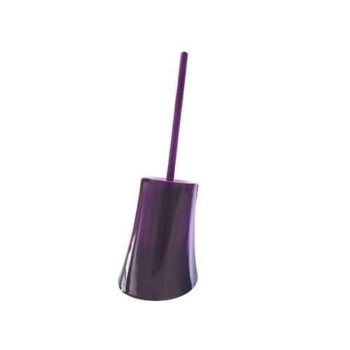 Toilet Brush, Gedy 1733-63, Transparent Purple Round Toilet Brush Holder 1733-63