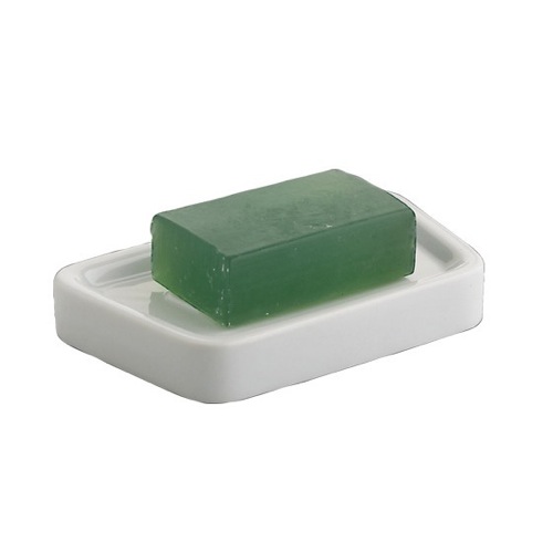 Soap Dish, Gedy 4511-02, White Porcelain Soap Dish 4511-02