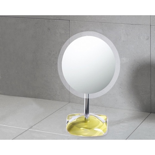 Makeup Mirror, Gedy 4607-68, Magnifying Mirror with Round Avocado Green Colored Base 4607-68