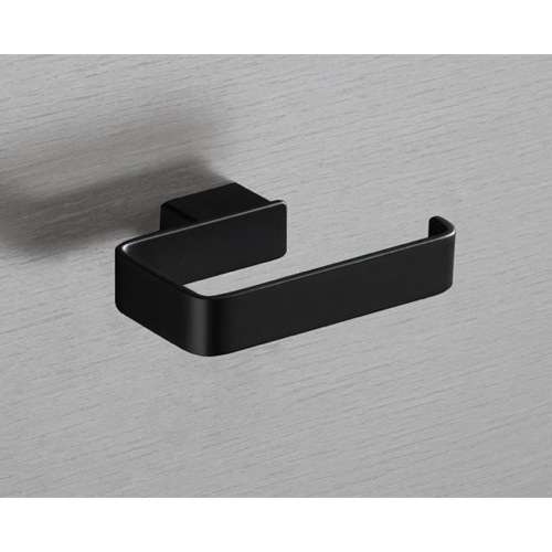 Toilet Paper Holder, Gedy 5424-M4, Square Matte Black Toilet Roll Holder 5424-M4