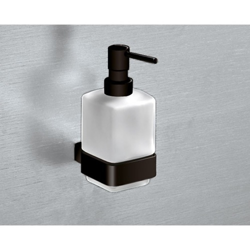 Soap Dispenser, Gedy 5481-M4, Wall Mounted Frosted Glass Soap Dispenser 5481-M4