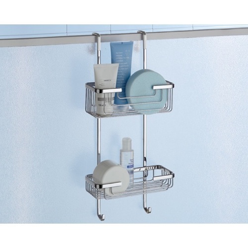 Shower Basket, Gedy 5683, Over-the-Door Double Shower Basket 5683-13