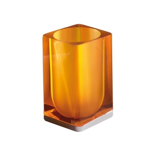 Toothbrush Holder, Gedy 7398-67, Orange Square Toothbrush Holder 7398-67