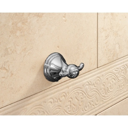 Bathroom Hook, Gedy 7526-13, Polished Chrome Double Hook 7526-13