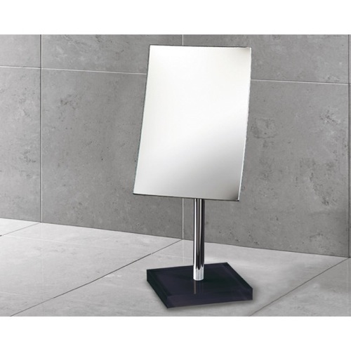 Makeup Mirror, Gedy RA2018-14, Square Magnifying Mirror with Black Base RA2018-14