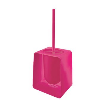 Toilet Brush, Gedy 1033-76, Square Pink Toilet Brush Holder 1033-76