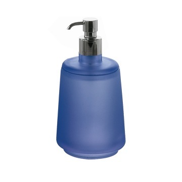 Soap Dispenser, Gedy 1281-P1, Round Modern Blue Soap Dispenser 1281-P1