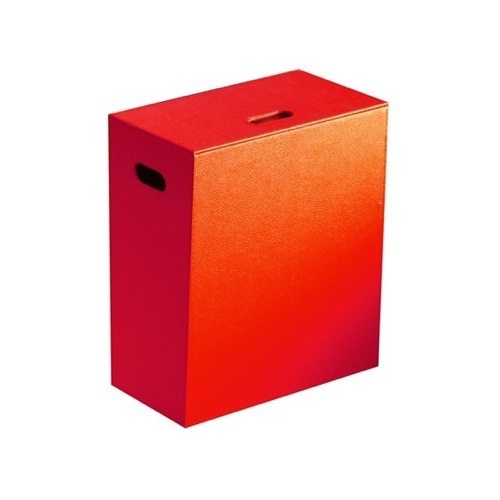Laundry Basket, Gedy 1537-06, Red Faux Leather Laundry Basket 1537-06