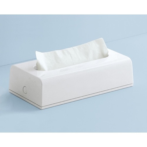 Tissue Box Cover, Gedy 2008-02, Rectangular Tissue Box Cover In White Finish 2008-02