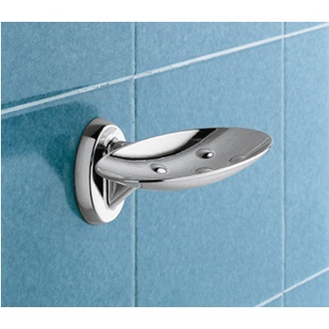 Soap Dish, Gedy 3012-13, Wall Mounted Round Chrome Soap Holder 3012-13