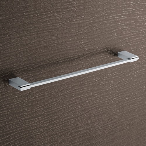 Towel Bar, Gedy 3821-45-13, Square 18 Inch Polished Chrome Towel Bar 3821-45-13