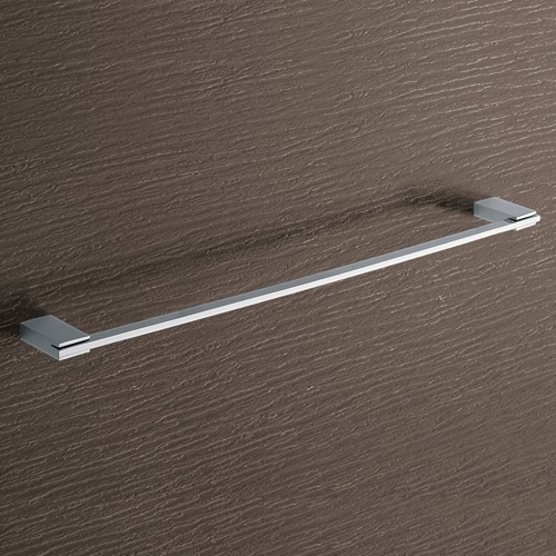 Towel Bar, Gedy 3821-60-13, Square 24 Inch Polished Chrome Towel Bar 3821-60-13