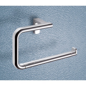 Towel Ring, Gedy 4370-13, Square Polished Chrome Towel Ring 4370-13