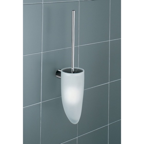 Toilet Brush, Gedy 4633-03-02, Wall Mounted White Toilet Brush Holder 4633-03-02