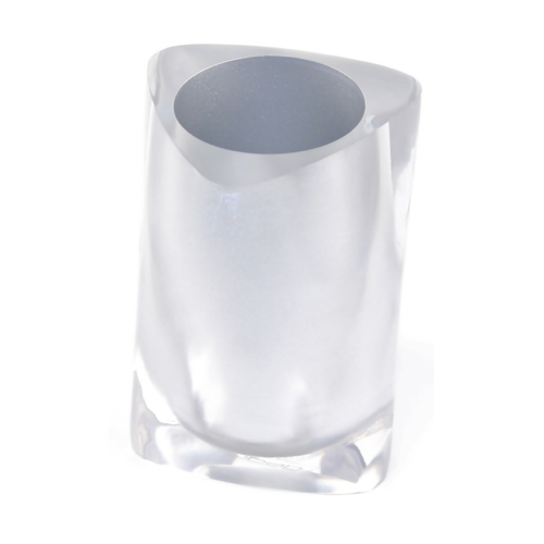 Toothbrush Holder, Gedy 4698-73, Round Silver Toothbrush Holder 4698-73