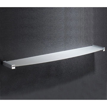 Bathroom Shelf, Gedy 5519-60-13, Frosted Glass Bathroom Shelf With Chrome Holders 5519-60-13