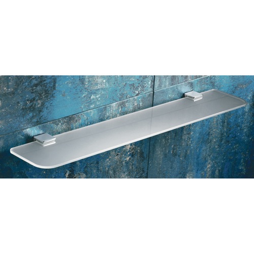 Bathroom Shelf, Gedy 5719-60-13, Square Frosted Glass Bathroom Shelf 5719-60-13