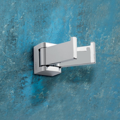 Bathroom Hook, Gedy 5728-13, Square Polished Chrome Jointed Clothes Hook 5728-13