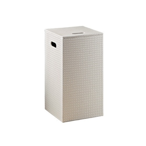 Laundry Basket, Gedy 6738-42, Pearl Faux Leather Laundry Hamper/Stool 6738-42