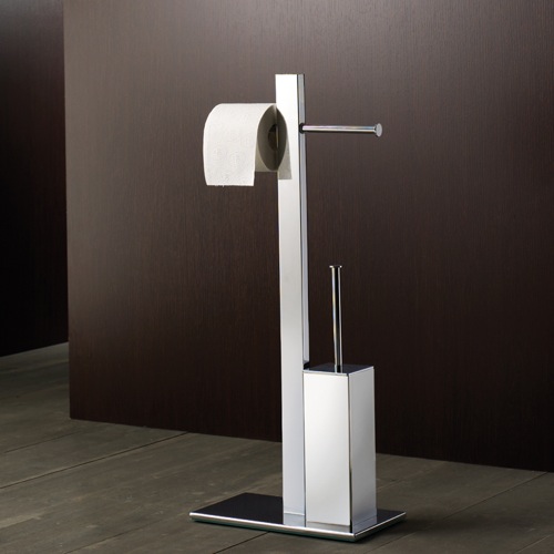 Bathroom Butler, Gedy 7632-13, Square Chromed Brass Bathroom Butler 7632-13