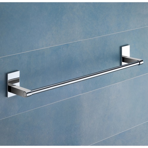 Towel Bar, Gedy 7821-60-13, 24 Inch Polished Chrome Towel Bar 7821-60-13