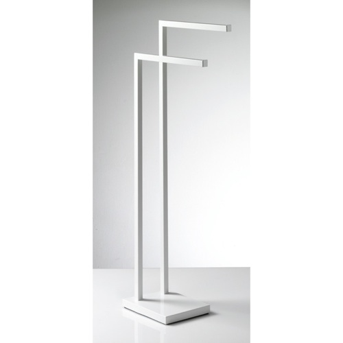 Towel Stand, Gedy AS31-02, Square White Towel Stand AS31-02