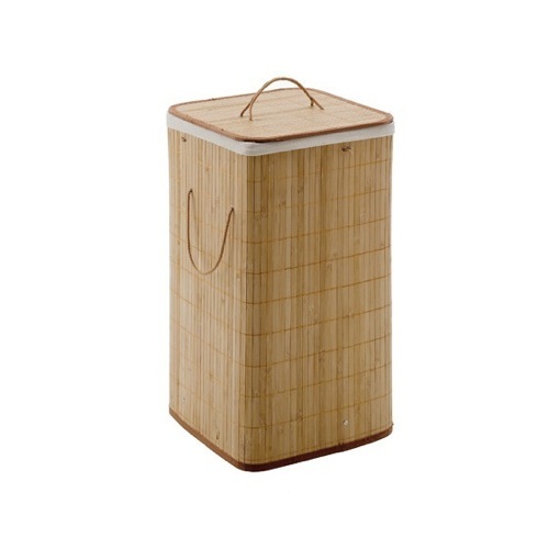 Laundry Basket, Gedy BA38-35, Laundry Hamper Made of Cotton/Polyester and Bamboo BA38-35