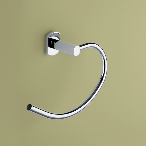 Towel Ring, Gedy ED70-13, Polished Chrome Curved Towel Ring ED70-13