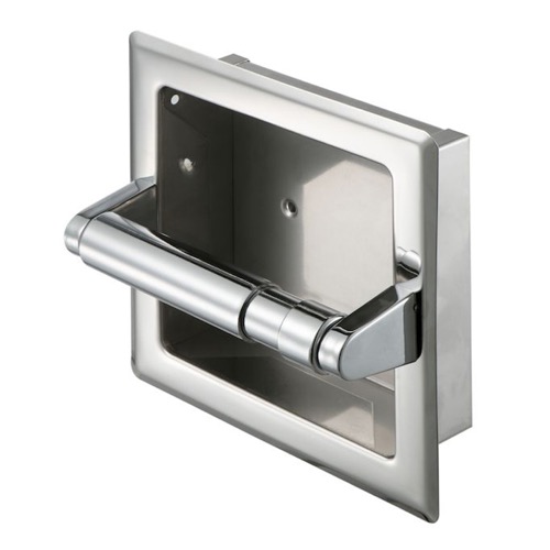 Toilet Paper Holder, Geesa 120, Stainless Steel Recessed Toilet Roll Holder 120