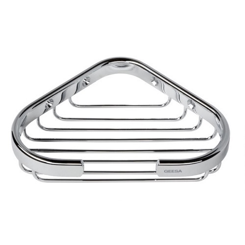 Shower Soap Holder, Geesa 137, Chrome Corner Shower Wire Soap Holder 137