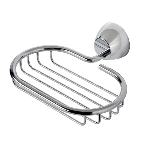 Shower Soap Holder, Geesa 2106, Wall Mounted Chrome Wire Soap Holder 2106