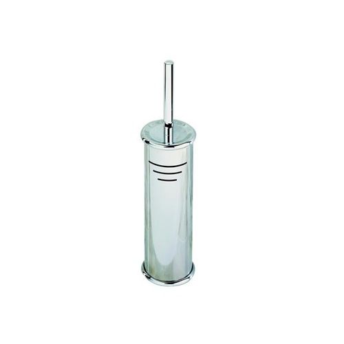 Toilet Brush, Geesa 5116, Modern Round Stainless Steel Toilet Brush Holder 5116