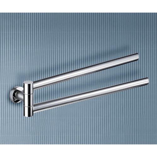 Towel Bar, Geesa 5123, Chrome Two Arm Swivel Towel Bar 5123