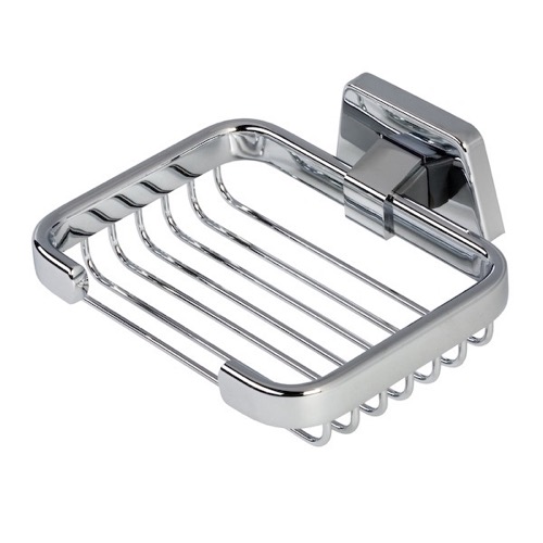 Shower Soap Holder, Geesa 5139, Wall Mounted Chrome Wire Soap Holder 5139