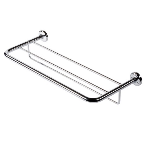 Bathroom Shelf, Geesa 5352, Chrome Towel Rack or Towel Shelf with Towel Bar 5352