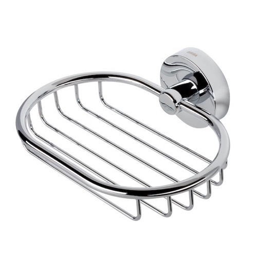 Shower Soap Holder, Geesa 5506, Wall Mounted Chrome Wire Soap Holder 5506