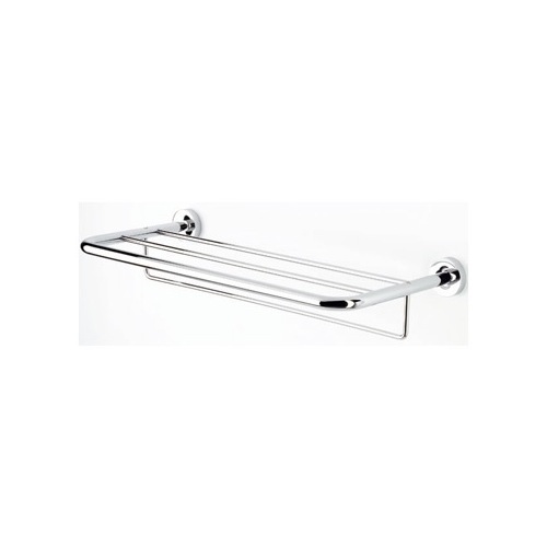 Bathroom Shelf, Geesa 5552, 24 Inch Chrome Towel Rack or Towel Shelf with Towel Bar 5552