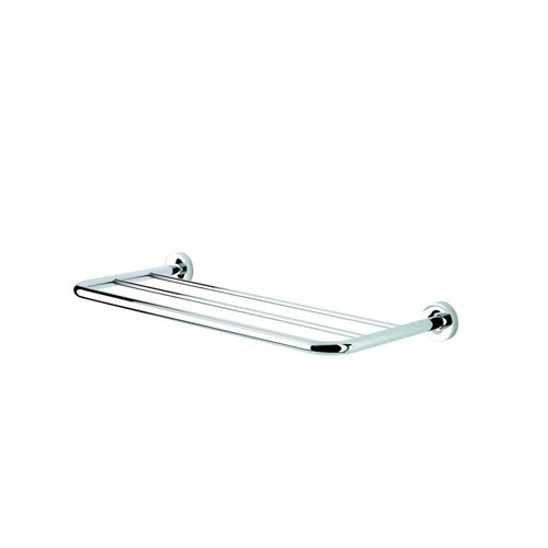 Bathroom Shelf, Geesa 5553, 24 Inch Chrome Towel Rack or Towel Shelf 5553