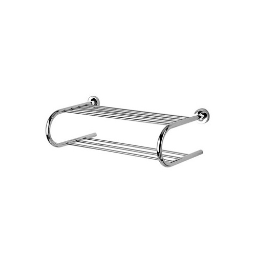 Bathroom Shelf, Geesa 5555, 24 Inch Chrome Towel Rack or Towel Shelf 5555