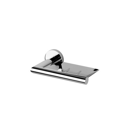 Soap Dish, Geesa 6503-02, Wall Mounted Glass Soap Dish with Chrome Holder 6503-02