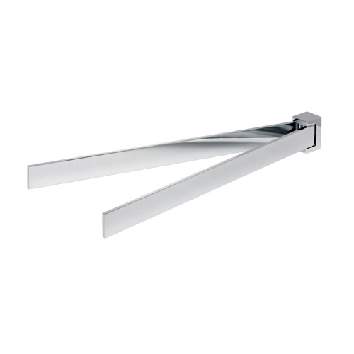 Swivel Towel Bar, Geesa 3505-02, 16 Inch Chrome Two Arm Swivel Towel Bar 3505-02