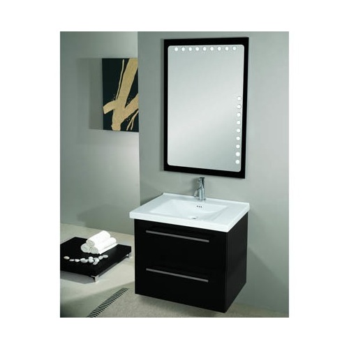 Bathroom Vanity, Iotti FL8, Modern Vanity Set with Backlight Mirror and Ceramic Sink FL8