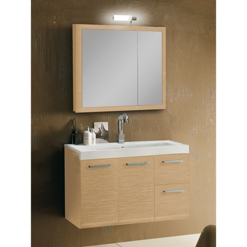 Bathroom Vanity, Iotti LE1, Unique Vanity Set with Medicine Cabinet and Vanity With Sink LE1