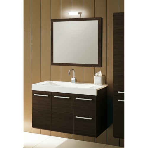 Bathroom Vanity, Iotti LE2, Bathroom Vanity Set with Mirror, Vanity and Built-In Sink LE2