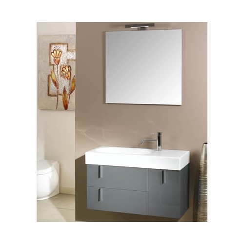 Bathroom Vanity, Iotti NE3, Modern Bathroom Vanity Set with Mirror, Ceramic Sink, and Vanity Cabinet NE3