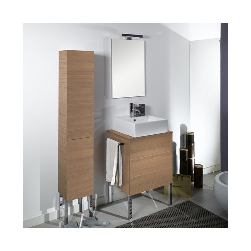 Bathroom Vanity, Iotti NT8, Unique Vanity Set with Sink, Mirror and Wood Top NT8