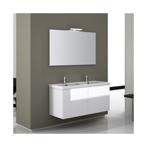 Bathroom Vanity, Iotti SE06, His And Hers Vanity Set with 2 Soft-Closing Doors and Large Wall Mirror SE06