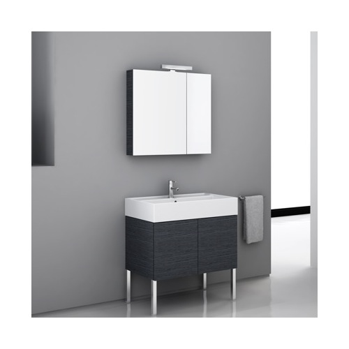 Bathroom Vanity, Iotti SM03, Contemporary Vanity Set with Sink and Medicine Cabinet SM03