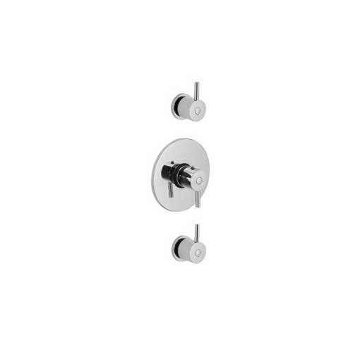 Thermostatic Shower Mixer, Ponsi 036/1 CR, Concealed Chrome Thermostatic Double Stop Valves Shower Mixer 036/1 CR