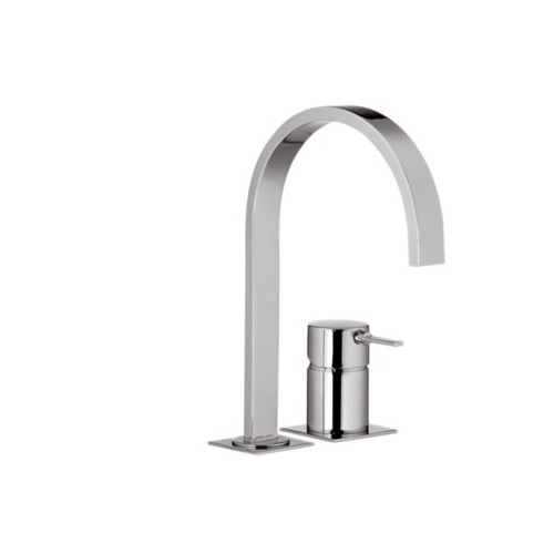 Bathroom Sink Faucet, Ponsi 11/1 CR , Deck Mounted Chrome Two Plates Bathroom Sink Faucet 11/1 CR